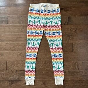 Old Navy Christmas Rainbow Thermal Pajama Pants